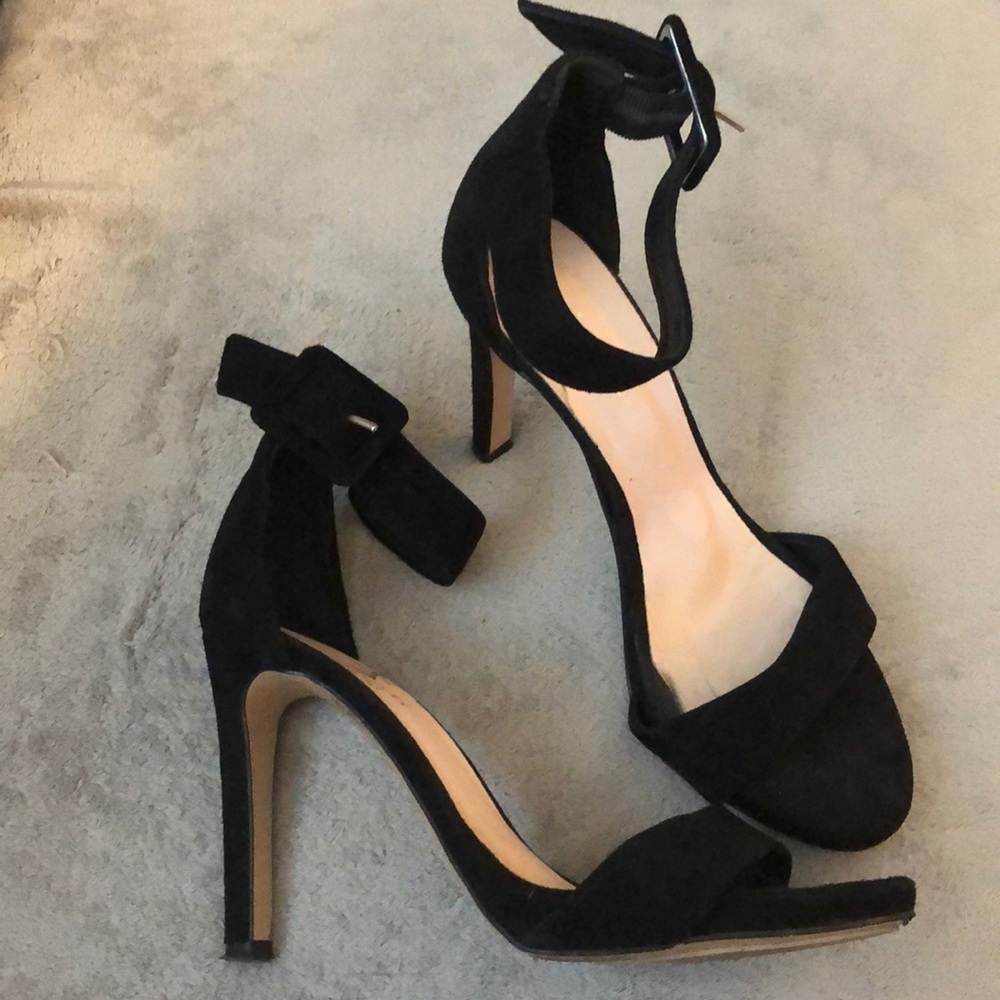 Minelli Suede Sandals Heels Ankle Strap